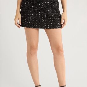 Alice and Olivia Donald Tweed Skirt